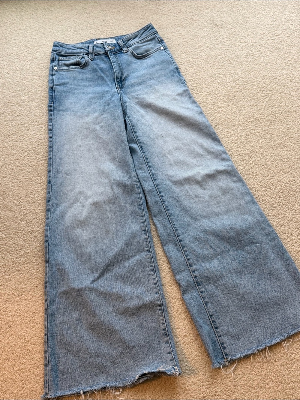 MNG Mango Light Wash Blue Jeans Size 2 Classic Denim Y2K - Picture 2 of 6